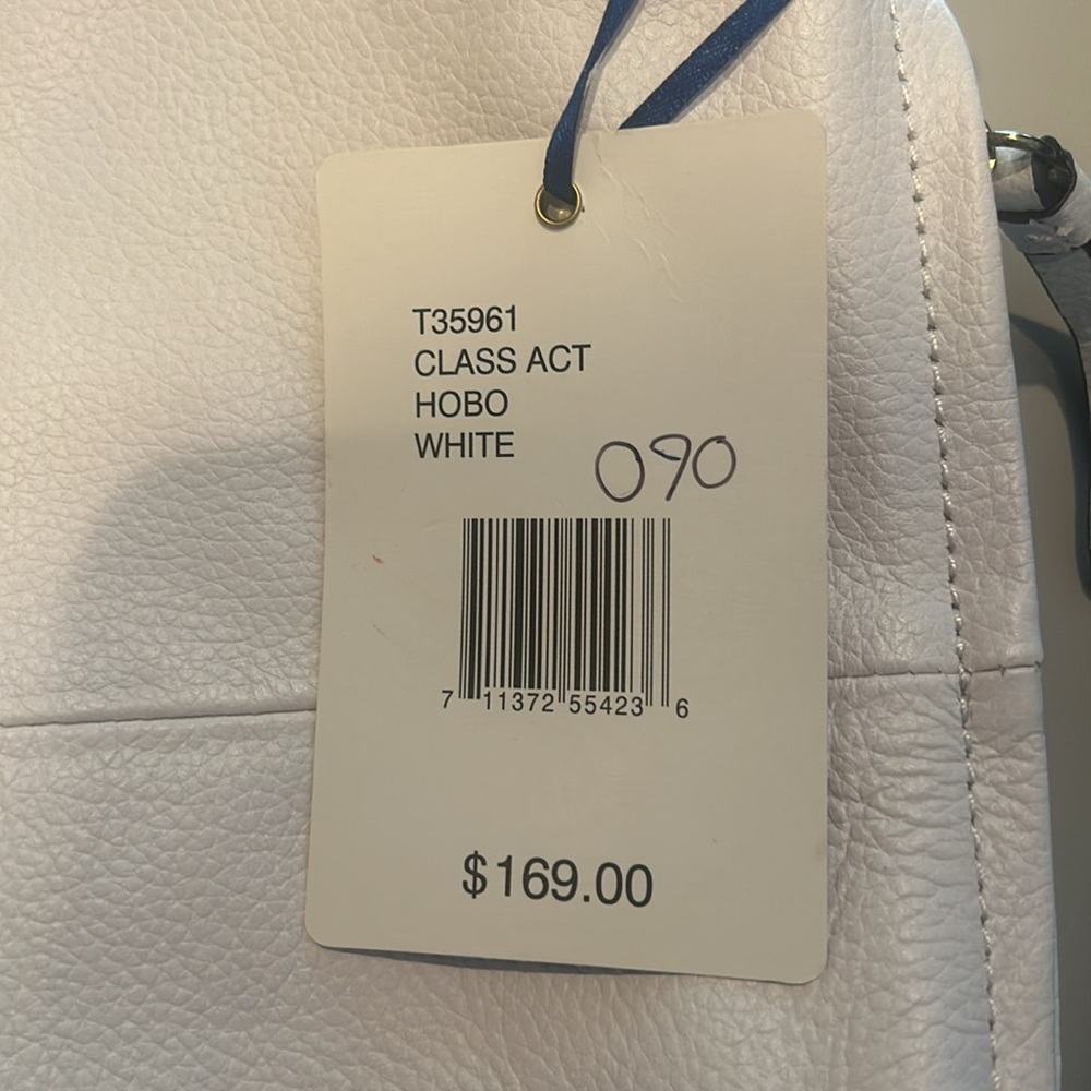 Tignanello Class Act White Pebble Leather Hobo - NWT - Picture 10 of 10